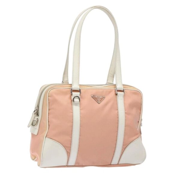 PRADA Shoulder Bag Nylon Pink Silver Auth 138032 - Picture 1 of 16